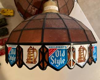 Closeup on Heileman's Old Style beer light