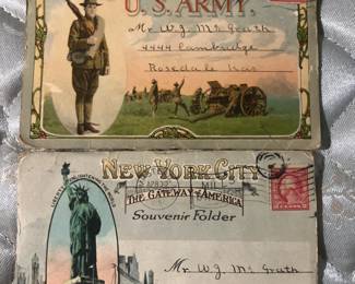 WWI army postcards, Early 1900's New York city postcards