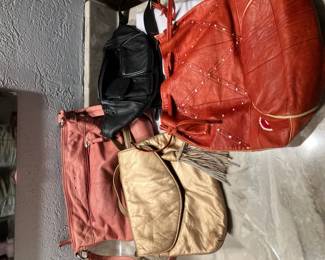 Leather handbags