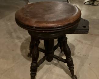 Antique piano stool