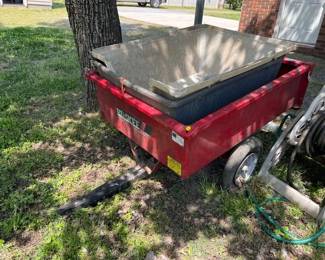 HUSKEE 10 CU FT PULL BEHIND TILT TRAILER