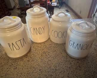 4 RAE DUNN CANISTERS