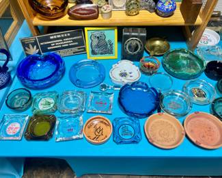 Collectible ashtrays mostly California and Vegas