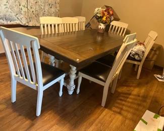 DINING TABLE AND 8 CHAIRS