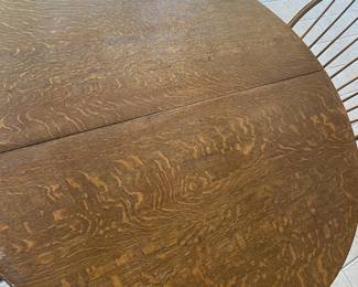 Tiger Oak Claw Foot Table, D. R. Dimes