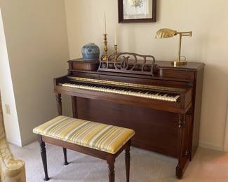 Antique Upright Piano & Bench