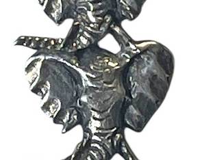 Sterling Silver Stacked Elephant Pendant