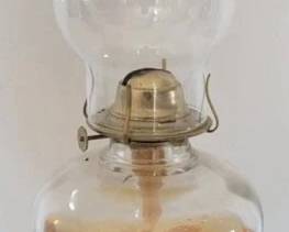 163 - Oil Lamp - 18" tall