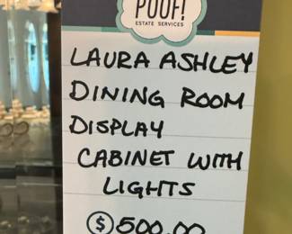 Laura Ashley Dining Room Display Cabinet with Lights