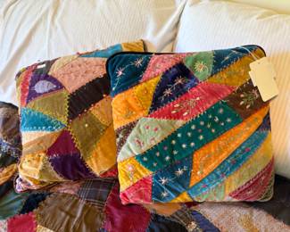 Antique Crazy Quilt Pillow