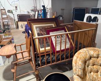 Crib, Vintage High Chair