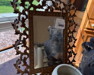 VTG Ornate Metal Mirror