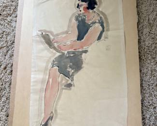 Sanyu watercolor
