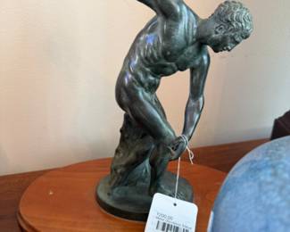 Metal Discobolus Statue