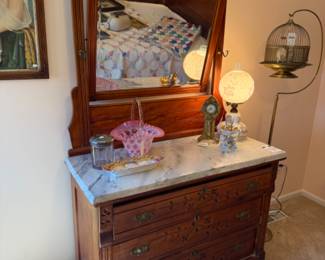 Victorian Style Dresser with Marble Top
