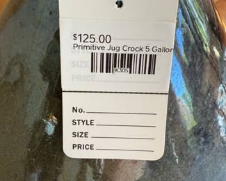 Primitive Jug Crock 5 Gallon