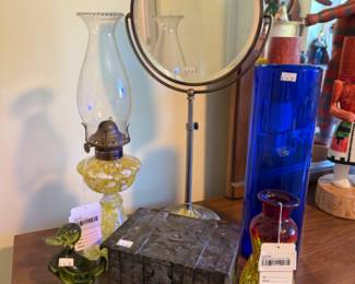 Blenko Style Crackled Vase