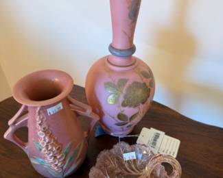 Antique Satin Glass Vase