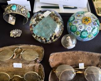 Paper Weights, Vintage Glasses