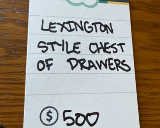 Lexington Style Chest of Drawers