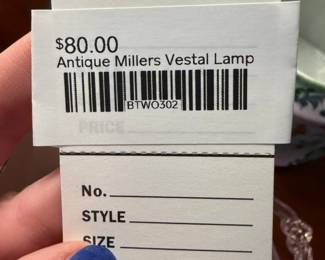 Antique Millers Vestal Lamp