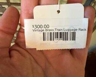 Vintage Brass Train Luggage Rack