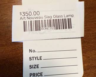 Art Nouveau Slap Glass Lamp