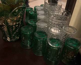 Hob Knob Crystal And Green Fun