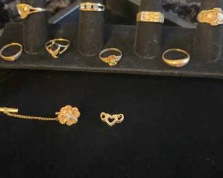 10K Gold Jewelry Lot