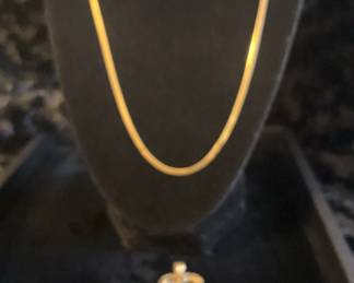 Gold Chain and Charm