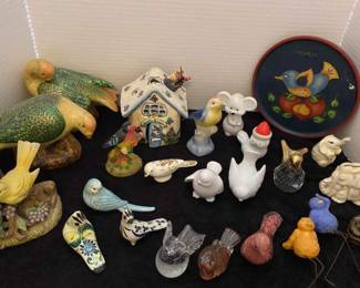 Bird Figurines Decorations Plus Other Animals