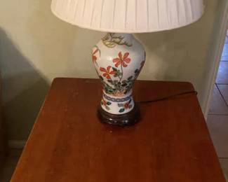 Living Room End Table And An Asian Inspired Lamp