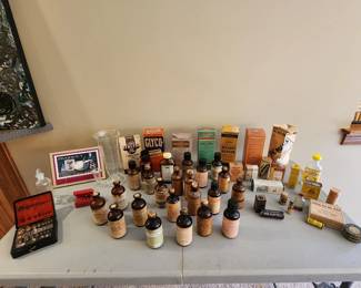 Antique apothecary bottles.