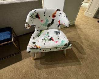 Cute Splatter Paint Fabric Chair