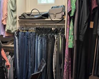 Jeans , Gucci Purse, Bottega Travel Bag