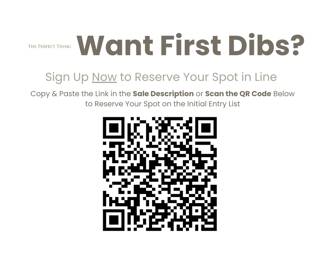 The Perfect Thing Sale Image - this is the sign up QR Code for the sale in Hinsdale -
