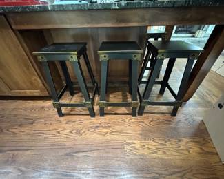 4 Metal Stools