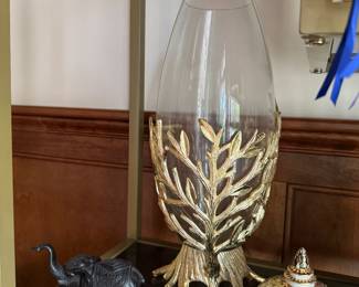 Metal and Glass Vase