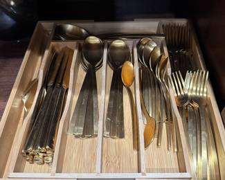 Gold Tone Flatware