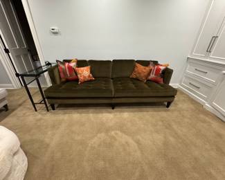 Olive Green Room and Board Sofa