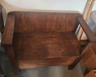 Antique Bench with storage