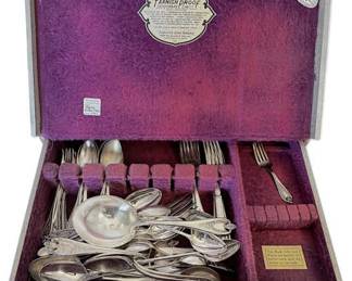 1847 Rogers Bros Triple SilverPlated Flatware Set w Tarnish Proof Box