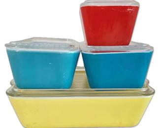 003 Vintage Pyrex Primary Color Refrigerator Dishes