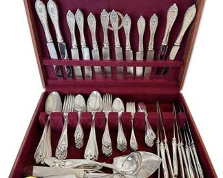 1847 Rogers Bros Triple SilverPlated Flatware Set w Box