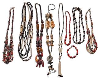 Eight Chicos Statement Necklaces in Black, Red, Cream, Blue