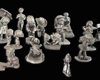19 Pewter Figurines