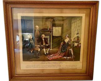 Birth Of Our Nations Flag By C.H. Weisgerber Framed Print