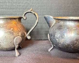 F. B. Rogers Silver Co. Sterling Creamer 99g And Sugar Bowl 108g