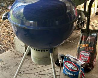 blue Weber grill