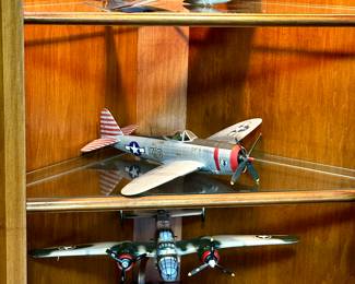Expertly assembled WWII model airplanes! Truly an exceptional collection!